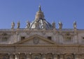 Architectural close up of the roof of Saint Peter Basilica
