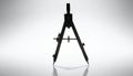 Architectural Compass Tool Silhouette on White Background Royalty Free Stock Photo