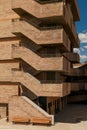 Architectural composition of brick stairs