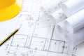 Architectural construction plans