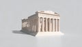 Architectural 3D Model of the Parthenon Isolated Royalty Free Stock Photo