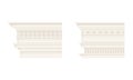 Architectural decor detail set. Classic vintage facade and interior decor vector illustration