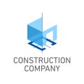 Architectural design building company logo or icon Royalty Free Stock Photo