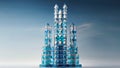 The architectural design of a building is like mineral water bottles Royalty Free Stock Photo