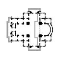 Architectural design of The Christian Orthodox Church, The Medieval Monastery Temple. The construction project of The Cathedral.