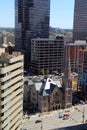 Architectural design in skyline of downtown Denver, 2015