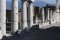 Architectural detail of ancient columns of Pompei Royalty Free Stock Photo