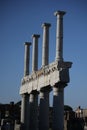 Architectural detail of ancient columns of Pompei Royalty Free Stock Photo