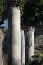 Architectural detail of ancient columns of Pompei Royalty Free Stock Photo