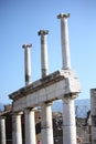 Architectural detail of ancient columns of Pompei Royalty Free Stock Photo