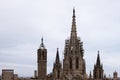 Architectural detail of the Barcelona Cathedral in Spain Royalty Free Stock Photo