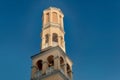 Architectural detail of Bell Tower of Orthodox Church Nativity of Christ in Shkoder, Albania Royalty Free Stock Photo