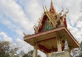 Architectural detail in a Buddhists temple Royalty Free Stock Photo