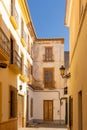 Architectural detail of building in the historic city center of Berja Royalty Free Stock Photo