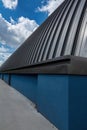 Architectural detail of a building vaulted roof Royalty Free Stock Photo