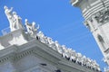 Architectural detail of buildings in Piazza San Pietro, St Peters Square in Vatican. Royalty Free Stock Photo