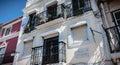 Architectural detail of buildings typical of historic downtown of Lisbon, portugal