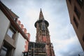 Architectural detail of the Cathedral of Our Lady of Freiburg Royalty Free Stock Photo