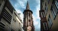 Architectural detail of the Cathedral of Our Lady of Freiburg Royalty Free Stock Photo