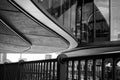 Architectural detail at Coal Drops Yard, King`s Cross, UK. The historic coal sheds are redeveloped by Thomas Heatherwick. Royalty Free Stock Photo