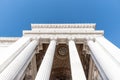 Architectural detail of columns of Vittorio Emanuele II Monument, aka Vittoriano or Altare della Patria. Rome, Italy Royalty Free Stock Photo