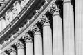 Architectural detail of columns of Vittorio Emanuele II Monument, aka Vittoriano or Altare della Patria. Rome, Italy Royalty Free Stock Photo