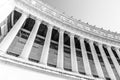 Architectural detail of columns of Vittorio Emanuele II Monument, aka Vittoriano or Altare della Patria. Rome, Italy Royalty Free Stock Photo