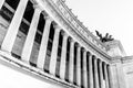 Architectural detail of columns of Vittorio Emanuele II Monument, aka Vittoriano or Altare della Patria. Rome, Italy Royalty Free Stock Photo