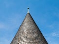 Architectural detail of conical roof