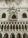 Architectural detail - Doge`s palace in St Mark`s Square in Venice Palazzo Ducale, Italy Royalty Free Stock Photo