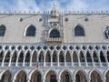 Architectural detail - Doge`s palace in St Mark`s Square in Venice Palazzo Ducale in Italy Royalty Free Stock Photo