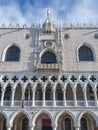 Architectural detail - Doge`s palace in St Mark`s Square in Venice Palazzo Ducale, Italy Royalty Free Stock Photo