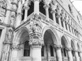 Architectural detail - Doge\'s palace in St Mark\'s Square in Venice (Palazzo Ducale), Italy Royalty Free Stock Photo