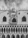 Architectural detail - Doge\'s palace in St Mark\'s Square in Venice (Palazzo Ducale), Italy Royalty Free Stock Photo