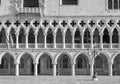 Architectural detail of Doge\'s palace in St Mark\'s Square in Venice (Palazzo Ducale), Italy Royalty Free Stock Photo