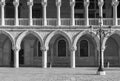 Architectural detail of Doge\'s palace in St Mark\'s Square in Venice (Palazzo Ducale), Italy Royalty Free Stock Photo