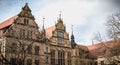 Architectural detail of the educational institution Gertrud Luckner Gewerbeschule Royalty Free Stock Photo