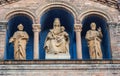 Architectural detail of the facade of Roman Catholic Priory Church of St. Peter and Paul in Potsdam