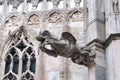 Architectural detail of the famous Duomo di Milano in Italy. Royalty Free Stock Photo