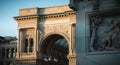 Architectural detail of the Galleria Vittorio Emanuele II Royalty Free Stock Photo