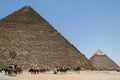 Architectural detail of the Giza pyramid complex Royalty Free Stock Photo