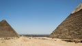 Architectural detail of the Giza pyramid complex Royalty Free Stock Photo