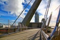 Architectural detail of the Harbor Drive Pedestrian Bridge Royalty Free Stock Photo