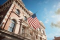 Architectural detail of a historic building. Generative ai Royalty Free Stock Photo