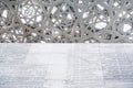 Architectural detail of the interior of the Louvre Abu Dhabi