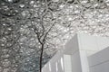 Architectural detail of the interior of the Louvre Abu Dhabi