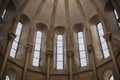 Architectural detail of the interior of the medieval Romanesque monastery of Alcobaca