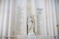 Architectural detail of the interior of the Notre-Dame-de-Pitie chapel in Lege, France Royalty Free Stock Photo