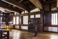 Architectural detail of interior room from Himeji castle Royalty Free Stock Photo