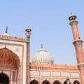 Architectural detail of Jama Masjid Mosque, Old Delhi, India, spectacular architecture of the Great Friday Mosque Jama Masjid Royalty Free Stock Photo